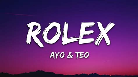 ayo and teo rolex lyrics|rolly song clean version.